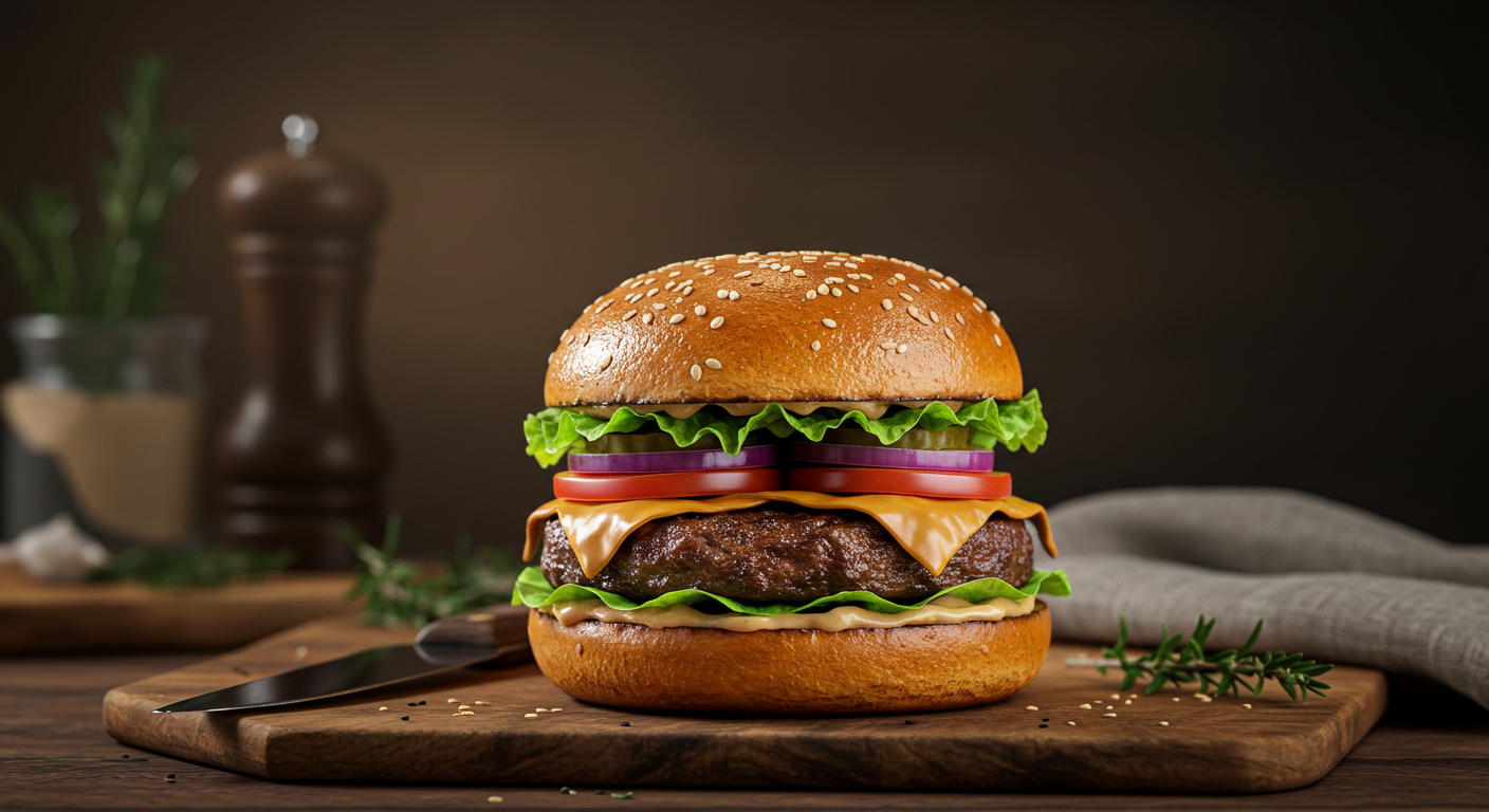 🍔 تصوير احترافي لأطباق المطاعم – إضاءة متوازنة وخلفية نظيفة – كاميرا DSLR